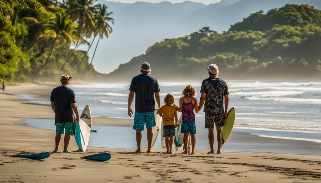 Family Surfing in Pavones, Costa Rica