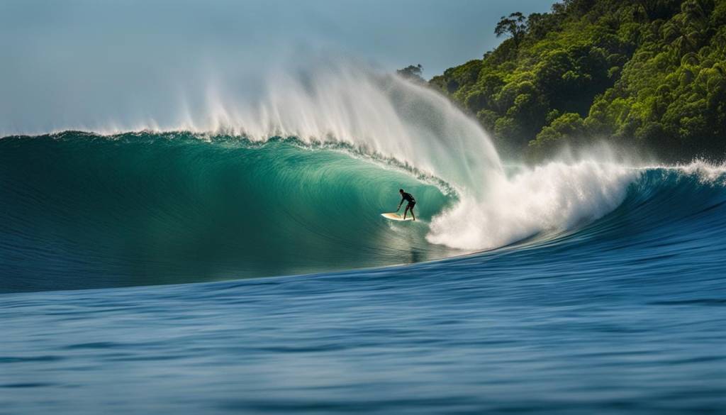 Surfing Pavones perfect wave