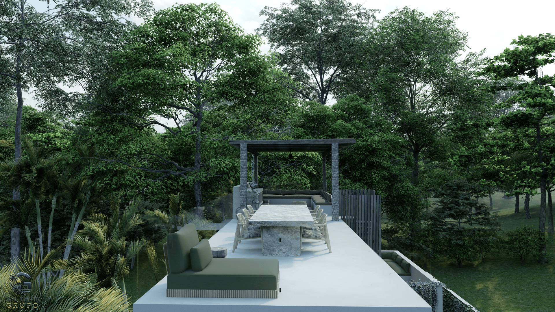 Harmmonia rooftop terrace with panoramic views of Pavones