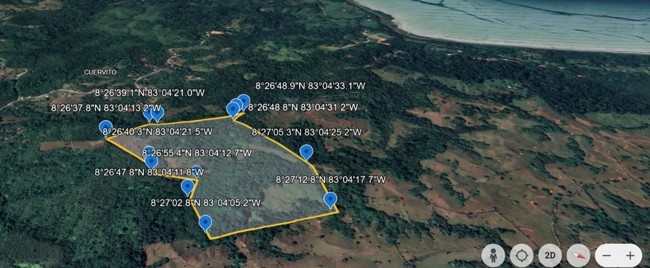 Land with ocean view in Cuervito