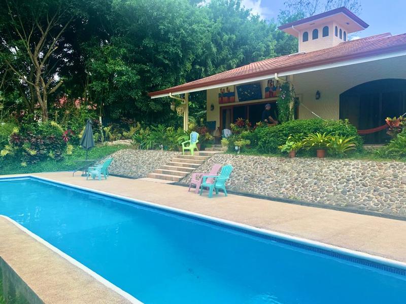 swimming pool with view of the house-min