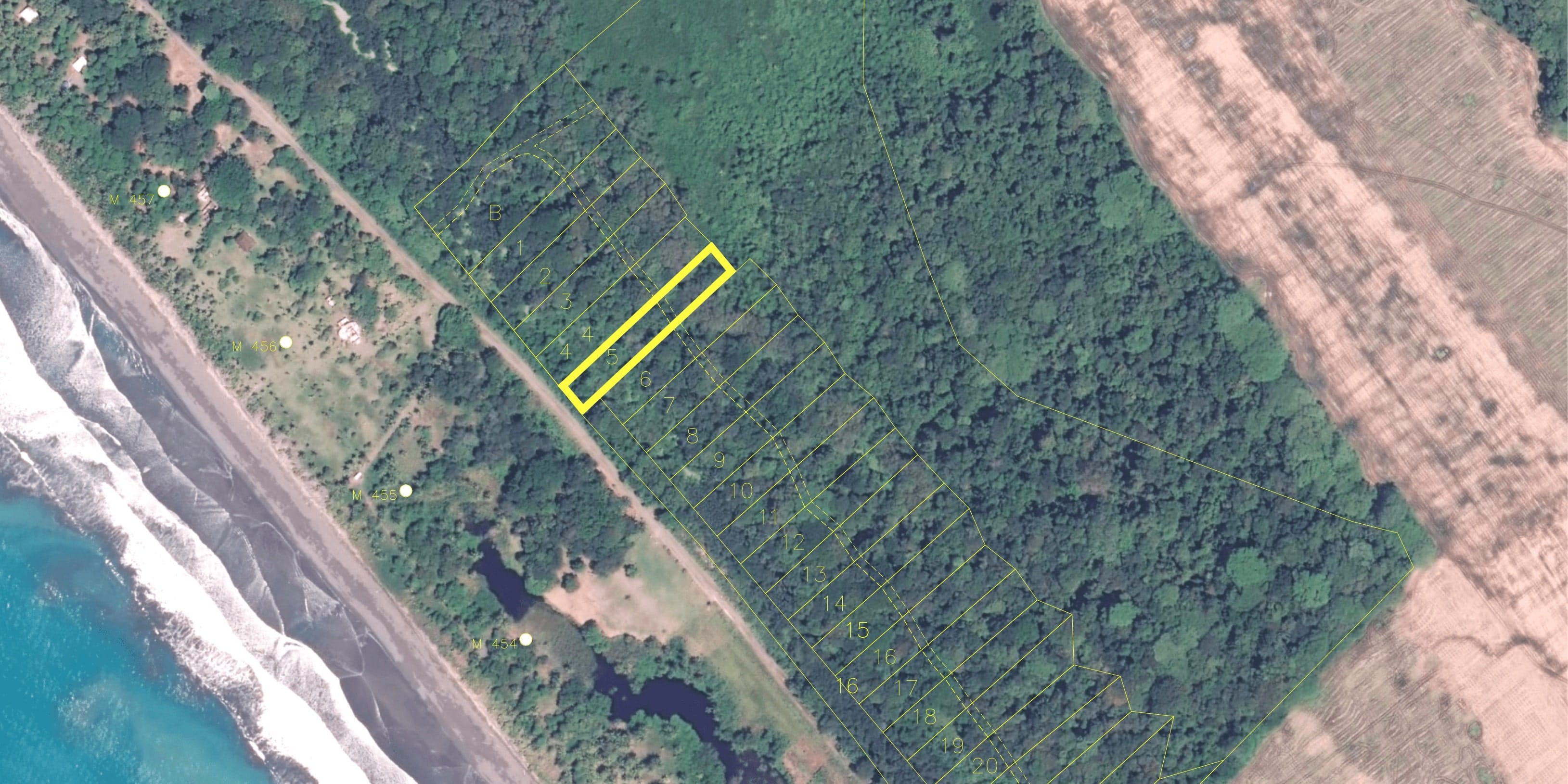 Titled Jungle Lot Near the Beach with Home Packages